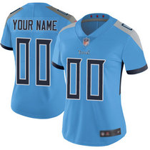Women's Nike Tennessee Titans Customized Light Blue Limited Vapor Untouchable Authentic Stitched NFL Jerseys