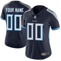 Women's Nike Tennessee Titans Customized Navy Blue Limited Vapor Untouchable Authentic Stitched NFL Jerseys