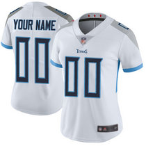 Women's Nike Tennessee Titans Customized White Limited Vapor Untouchable Authentic Stitched NFL Jerseys