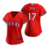 Women's Nike Texas Rangers #17 Nomar Mazara Red Game Authentic Stitched MLB jersey