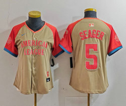 Women's Nike Texas Rangers #5 Corey Seager 2024 All Star Authentic Stitched MLB Jersey