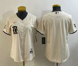 Women's Nike Texas Rangers Blank Cream 2023 City Authentic Stitched MLB Jersey