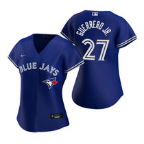Women's Nike Toronto Blue Jays #27 Vladimir Guerrero Jr. Blue Game Authentic Stitched MLB Jersey