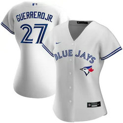 Women's Nike Toronto Blue Jays #27 Vladimir Guerrero Jr. White Game Authentic Stitched MLB Jersey