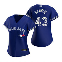 Women's Nike Toronto Blue Jays #43 Sam Gaviglio Blue Game Authentic Stitched MLB Jersey