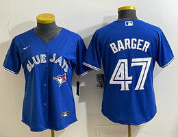Women's Nike Toronto Blue Jays #47 Addison Barger Blue Authentic Stitched MLB Jersey