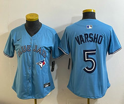 Women's Nike Toronto Blue Jays #5 Daulton Varsho Light Blue MLB Jersey
