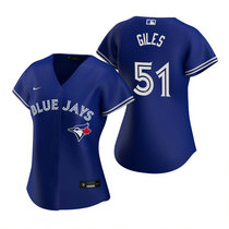 Women's Nike Toronto Blue Jays #51 Ken Giles Blue Game Authentic Stitched MLB Jersey