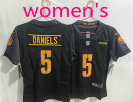 Women's Nike Washington Commanders #5 Jayden Daniels Black Football Jersey