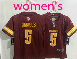Women's Nike Washington Commanders #5 Jayden Daniels Burgundy Football Jersey