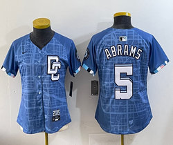 Women's Nike Washington Nationals #5 CJ Abrams Blue Joint Stitched MLB Jersey