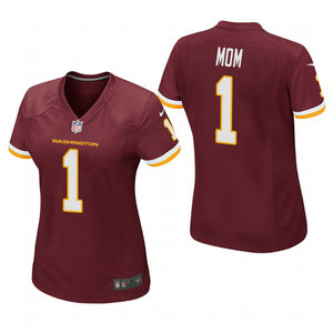 Women's Nike Washington Redskins #1 Dad Red 2021 Mother's Day Authentic Stitched NFL Jersey