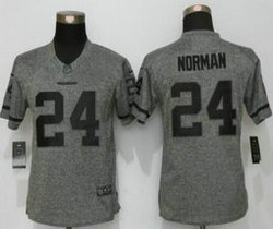 Women's Nike Washington Redskins #24 Josh Norman Gray Stitched Gridiron Gray Limited Jerseys