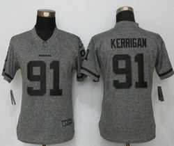 Women's Nike Washington Redskins #91 Ryan Kerrigan Gray Gridiron Authentic stitched NFL jersey