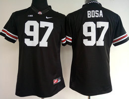 Women's Ohio State Buckeyes #97 Joey Bosa Black Authentic Stitched College Football Jersey
