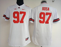 Women's Ohio State Buckeyes #97 Joey Bosa White Authentic Stitched College Football Jersey