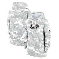 Women's San Francisco 49ers 2024 Camo Salute To Service Pullove Hoodie