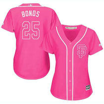 Women's San Francisco Giants #25 Barry Bonds Pink Authentic stitched MLB jersey