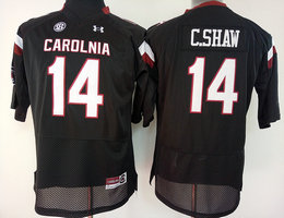 Women's South Carolina Fighting Gamecocks #14 Connor Shaw Black Authentic Stitched College Football Jersey