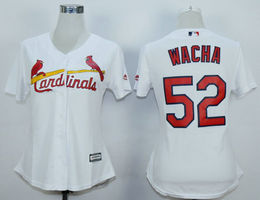 Women's St.Louis Cardinals #52 Michael Wacha White Authentic Stitched MLB Jersey