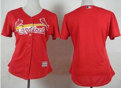 Women's St.Louis Cardinals Blank Red Authentic Stitched MLB Jersey