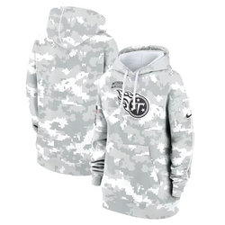 Women's Tennessee Titans 2024 Camo Salute To Service Pullove Hoodie