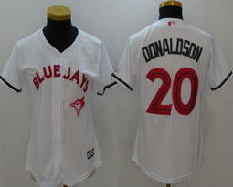 Women's Toronto Blue Jays #20 Josh Donaldson White New Majestic Mother's day Authentic Stitched MLB Jersey