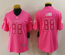 Women's Women's Nike Dallas Cowboys #88 Dez Bryant Pink Fashion NFL Jersey