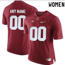 Women Alabama Crimson Tide Customize College Red Limited Authentic Stitched NCAA Jersey
