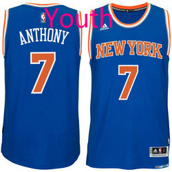 Youth Nike New York Knicks #7 Carmelo Anthony Blue  jersey