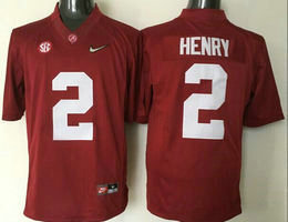 Youth Alabama Crimson Tide #2 Derrick Henry Red Authentic Stitched NCAA Jersey
