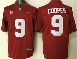 Youth Alabama Crimson Tide #9 Amari Cooper Red Authentic Stitched NCAA Jersey