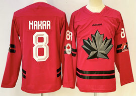 Youth Canada #8 Cale Makar Red Olympics Hockey Stitched Jersey