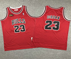 Youth Chicago Bulls #33 Scottie Pippen Red Finals Hardwood Classics Authentic Stitched NBA Jersey