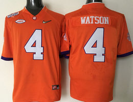 Youth Clemson Tigers #4 DeShaun Watson Orange Authentic Stitched NCAA Jersey