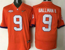 Youth Clemson Tigers #9 Wayne Gallman II Orange Authentic Stitched NCAA Jerseys