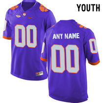 Youth Clemson Tigers Customized College Purple Authentic Stitched NCAA Jersey