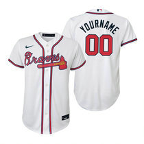Youth Custom Nike Atlanta Braves Any Name White Authentic Stitched MLB Jersey
