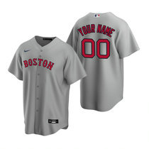 Youth Custom Nike Boston Red Sox #Blank Grey Game Authentic stitched MLB jersey