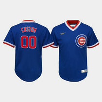 Youth Custom Nike Chicago Cubs Any Name Blue Pullover Authentic Stitched MLB Jersey