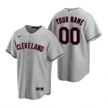 Youth Custom Nike Cleveland Indians Gray Game Authentic Stitched MLB Jersey