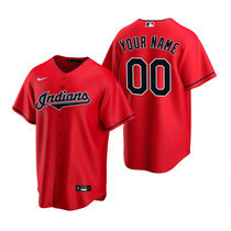 Youth Custom Nike Cleveland Indians Red Game Authentic Stitched MLB Jersey