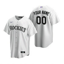 Youth Custom Nike Colorado Rockies White Game Authentic Stitched MLB Jersey