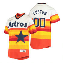 Youth Custom Nike Houston Astros Rainbow Game Authentic Stitched MLB Jersey