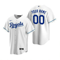 Youth Custom Nike Kansas City Royals White Game Authentic Stitched MLB Jersey
