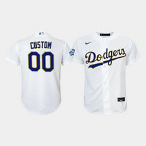 Youth Custom Nike Los Angeles Dodgers White 2021 Gold Program Game Authentic Stitched MLB Jersey