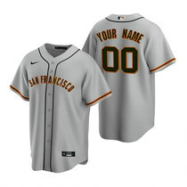 Youth Custom Nike San Francisco Giants Gray Game Authentic Stitched MLB Jersey