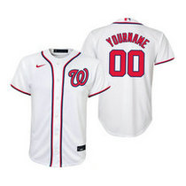Youth Custom Nike Washington Nationals White Authentic Stitched MLB Jersey