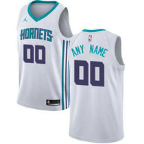 Youth Customized Jordan Charlotte Hornets White Authentic NBA Basketball Jersey