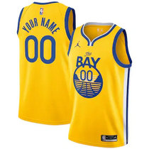 Youth Customized Jordan Golden State Warriors Gold Authentic Stitched NBA jersey.jpg